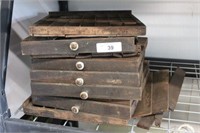 Antique Wood Printer’s Trays with