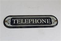 Enameled Metal Telephone Plaque