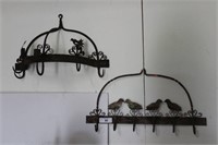 Wrought and Scrolled Metal Wall Hooks