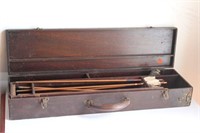 Vintage Hinged Wood Case with Archery