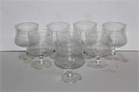 Eight Clear Shrimp Cocktail Glasses