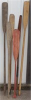 Selection of Wood Oars and Paddles