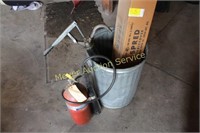 Fire extinguisher, Barrel Pump, Garbage Can,
