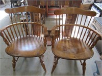 2 Maple Kitchen Chairs with Claw arms