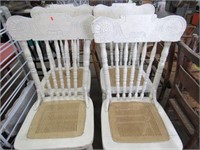 Set of 4 Painted Press Back Kitchen Chairs
