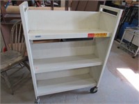 Roll Around Metal Bookcase or Shoe Rack