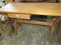 Cross Leg county Table 47 x 18 with Drawer