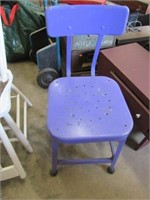 Purple Metal Shop Chair