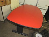 Orange Formica Top Conference Room Table Desk