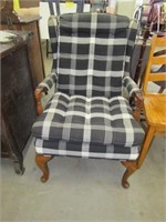 Occasional Chair black and white plaid