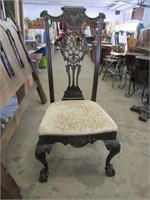 Antique Ladies Chippendale High Back Chair