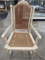 Cane Back and Seat Painted Rocker with Delicate