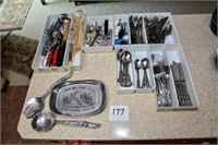 2 SETS OF SILVERWARE & SERVING GADGETS