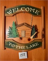 "WELCOME TO THE LAKE" SIGN