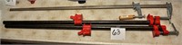 2 - 1/2" PIPE CLAMPS (36") & 1 - BAR CLAMP (36")