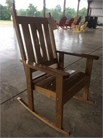 Wooden rocking chair, single-size