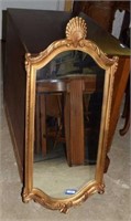 Mirror in Carved Gold Colored Frame