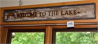 RUSTIC "WELCOME TO THE LAKE" SIGN