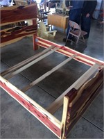 Queen-size rustic cedar bed frame