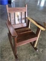 Walnut children's rocking chair