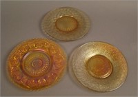 (3) Odd Imperial 6 - 6 ½” Plates; Soda Gold,