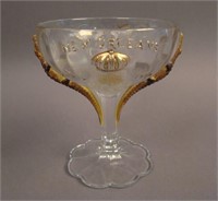 1910 New Orleans Shriners Champagne Glass – Irid.
