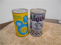 2 Collectible Beer Can Advertisement