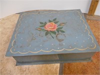 Tole Painted Metal Box