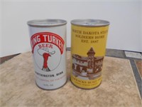 2 Collectible Beer Can Advertisement