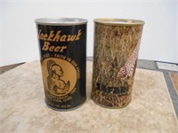 2 Collectible Beer Can Advertisement