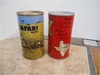 2 Collectible Beer Can Advertisement