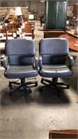 1 Gray leather office chair