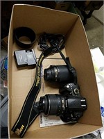 Nikon digital dslr camera with 2 lenses