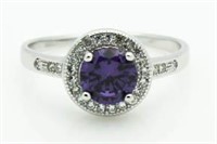 Brilliant 1.00 ct Amethyst Solitaire Ring