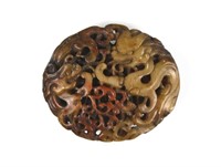 CHINESE CARVED SOAPSTONE BELT BUCKLE
