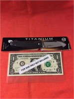 New titanium bonded folding knife