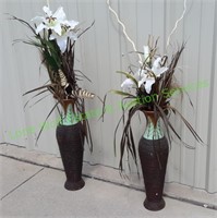 Tall Vase w/ Floral Arrangement