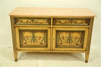 TROUVAILLES FURNITURE ITALIAN MARBLE TOP CHEST