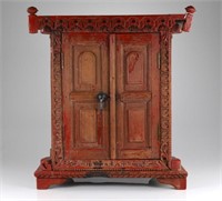 CHINESE RED WOODEN SHRINE