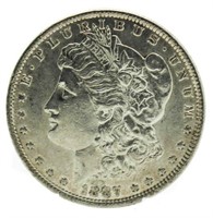 1887 AU Morgan Silver Dollar