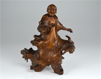 CHINESE ROOTWOOD FIGURAL CARVING
