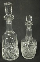 LOT OF TWO CUT GLASS DECANTERS