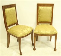 SET OF EIGHT FRENCH STYLE DINING SIDE CHAIRS