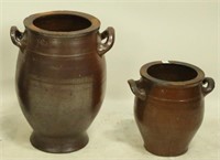 TWO ANTIQUE FRENCH POTTERY JUGS