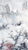 LIANG BOYU (1903-1978) SNOWY MOUNTAIN LANDSCAPE