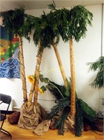 Lot Of 2 Very Tall Artificial Palm Trees