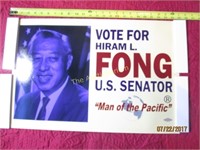 Vote for Hiram L Fong US Senator Poster