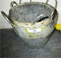 Set of 3 Vintage Chinese Nesting Buckets