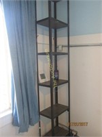 Pair of tall free standing shelves