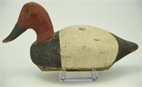Lot #168 Hand carved Canvasback drake, hand